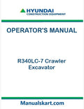 Hyundai R340LC-7 Crawler Excavator Pdf Operator's Manual