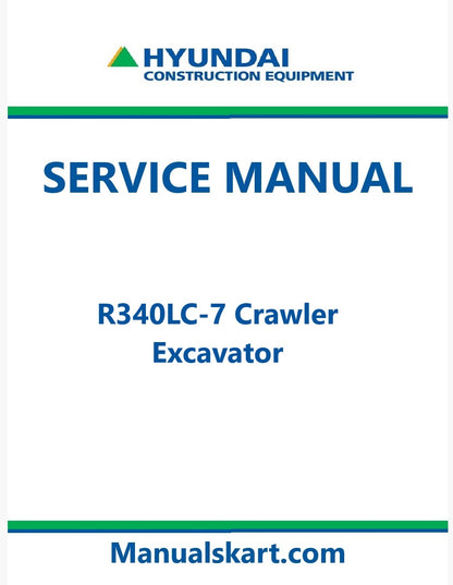 Hyundai R340LC-7 Crawler Excavator Pdf Repair Service Manual