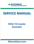 Hyundai R35Z-7A Crawler Excavator Pdf Repair Service Manual