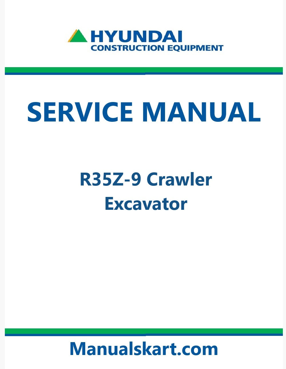 Hyundai R35Z-9 Crawler Excavator Pdf Repair Service Manual