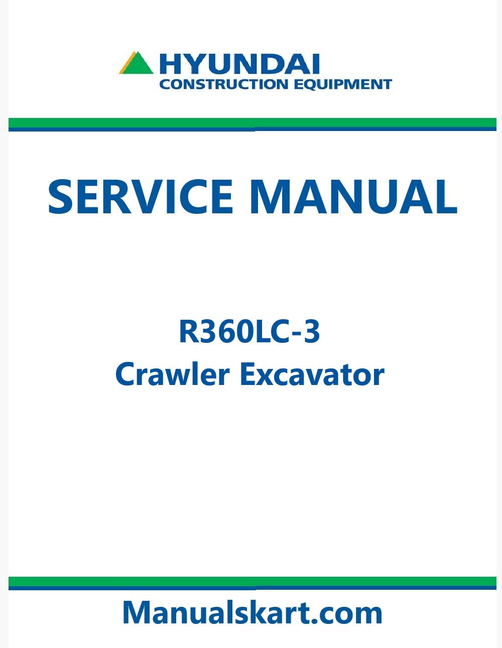 Hyundai R360LC-3 Crawler Excavator Pdf Repair Service Manual