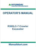 Hyundai R360LC-7 Crawler Excavator Pdf Operator's Manual