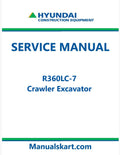 Hyundai R360LC-7 Crawler Excavator Pdf Repair Service Manual