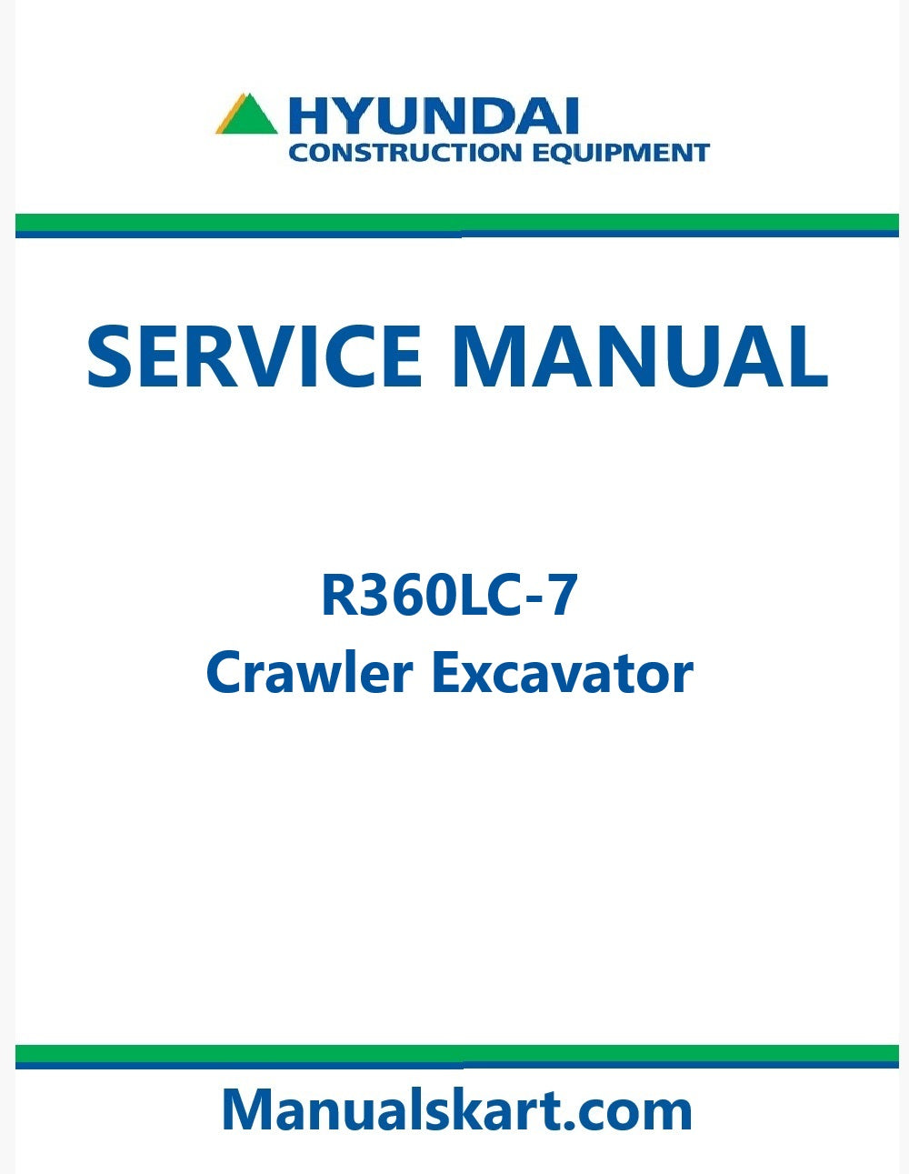Hyundai R360LC-7 Crawler Excavator Pdf Repair Service Manual