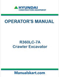 Hyundai R360LC-7A Crawler Excavator Pdf Operator's Manual