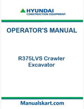Hyundai R375LVS Crawler Excavator Pdf Operator's Manual
