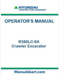 Hyundai R380LC-9A Crawler Excavator Pdf Operator's Manual