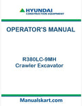 Hyundai R380LC-9MH Crawler Excavator Pdf Operator's Manual