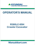 Hyundai R380LC-9SH Crawler Excavator Pdf Operator's Manual