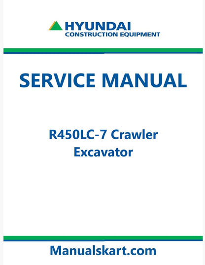 Hyundai R450LC-7 Crawler Excavator Pdf Repair Service Manual