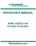 Hyundai R480, R520LC-9A Crawler Excavator Pdf Operator's Manual