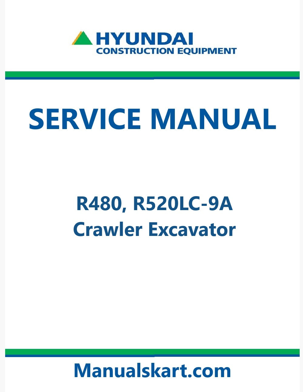 Hyundai R480, R520LC-9A Crawler Excavator Pdf Repair Service Manual