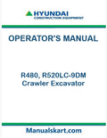 Hyundai R480, R520LC-9DM Crawler Excavator Pdf Operator's Manual