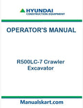 Hyundai R500LC-7 Crawler Excavator Pdf Operator's Manual