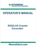 Hyundai R505LVS Crawler Excavator Pdf Operator's Manual