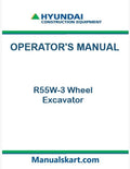 Hyundai R55W-3 Wheel Excavator Pdf Operator's Manual