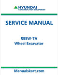 Hyundai R55W-7A Wheel Excavator Pdf Repair Service Manual