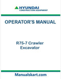 Hyundai R75-7 Crawler Excavator Pdf Operator's Manual