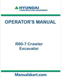 Hyundai R80-7 Crawler Excavator Pdf Operator's Manual