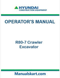 Hyundai R80-7 Crawler Excavator Pdf Operator's Manual