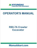 Hyundai R80-7A Crawler Excavator Pdf Operator's Manual