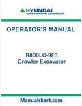 Hyundai R800LC-9FS Crawler Excavator Pdf Operator's Manual