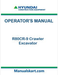 Hyundai R80CR-9 Crawler Excavator Pdf Operator's Manual