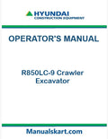 Hyundai R850LC-9 Crawler Excavator Pdf Operator's Manual