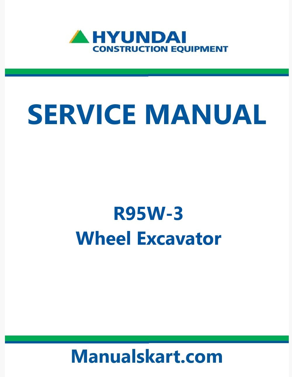 Hyundai R95W-3 Wheel Excavator Pdf Repair Service Manual