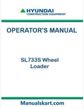 Hyundai SL733S Wheel Loader Pdf Operator's Manual