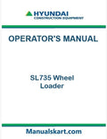 Hyundai SL735 Wheel Loader Pdf Operator's Manual