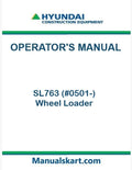 Hyundai SL763 (#0501-) Wheel Loader Pdf Operator's Manual