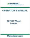 Hyundai SL763S Wheel Loader Pdf Operator's Manual