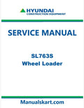 Hyundai SL763S Wheel Loader Pdf Repair Service Manual