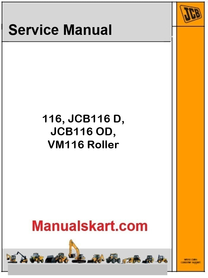 JCB 116, JCB116 D, JCB116 OD, VM116 Roller Pdf Repair Service Manual