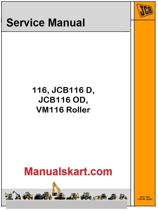 JCB 116, JCB116 D, JCB116 OD, VM116 Roller Pdf Repair Service Manual