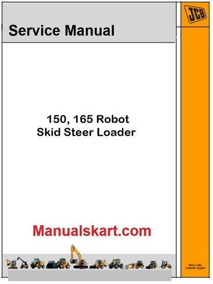 JCB 150, 165 Robot Skid Steer Loader Repair Service Manual PDF