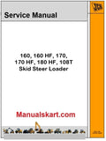 JCB 160, 160 HF, 170, 170 HF, 180 HF, 108T Skid Steer Loader Pdf Repair Service Manual