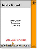 JCB 210X, 220X Excavator Pdf Repair Service Manual (Tier 4F)