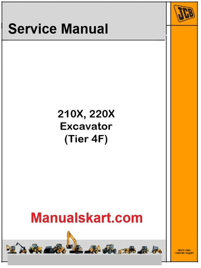 JCB 210X, 220X Excavator Pdf Repair Service Manual (Tier 4F)