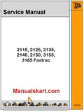 JCB 2115, 2125, 2135, 2140, 2150, 3155, 3185 Fastrac Repair Service Manual