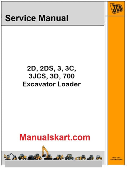 JCB 2D, 2DS, 3, 3C, 3JCS, 3D, 700 Excavator Loader Repair Service Manual PDF