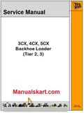 JCB 3CX, 4CX, 5CX Backhoe Loader Pdf Repair Service Manual (Tier 2, 3)