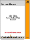 JCB 3CX, 4CX & Variants Backhoe Loader Pdf Repair Service Manual
