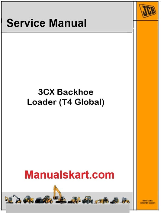 JCB 3CX Backhoe Loader Pdf Repair Service Manual (T4 Global)
