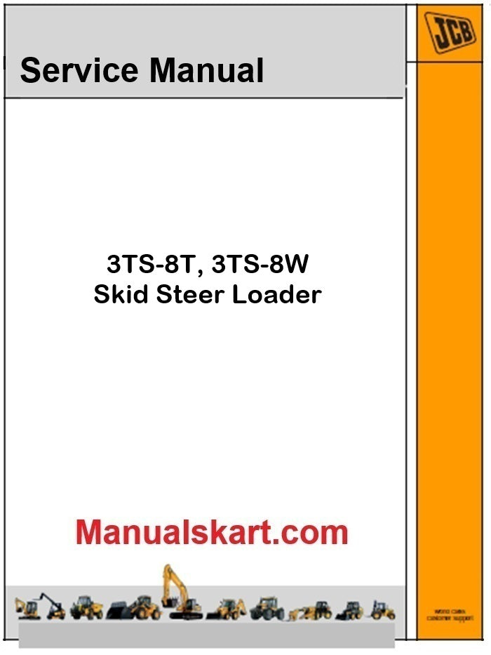 JCB 3TS-8T, 3TS-8W Skid Steer Loader Pdf Repair Service Manual