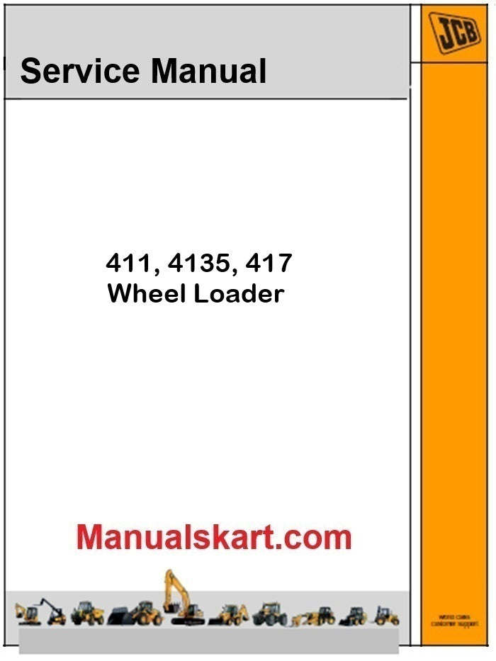 JCB 411, 4135, 417 Wheel Loader Repair Service Manual PDF [Tier 4i]