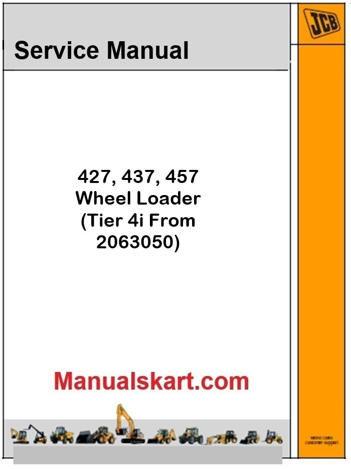 JCB 427, 437, 457 Wheel Loader Pdf Repair Service Manual (Tier 4i)