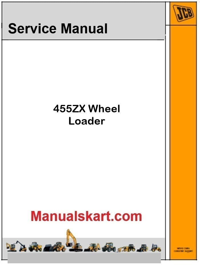 JCB 455ZX Wheel Loader Repair Service Manual PDF