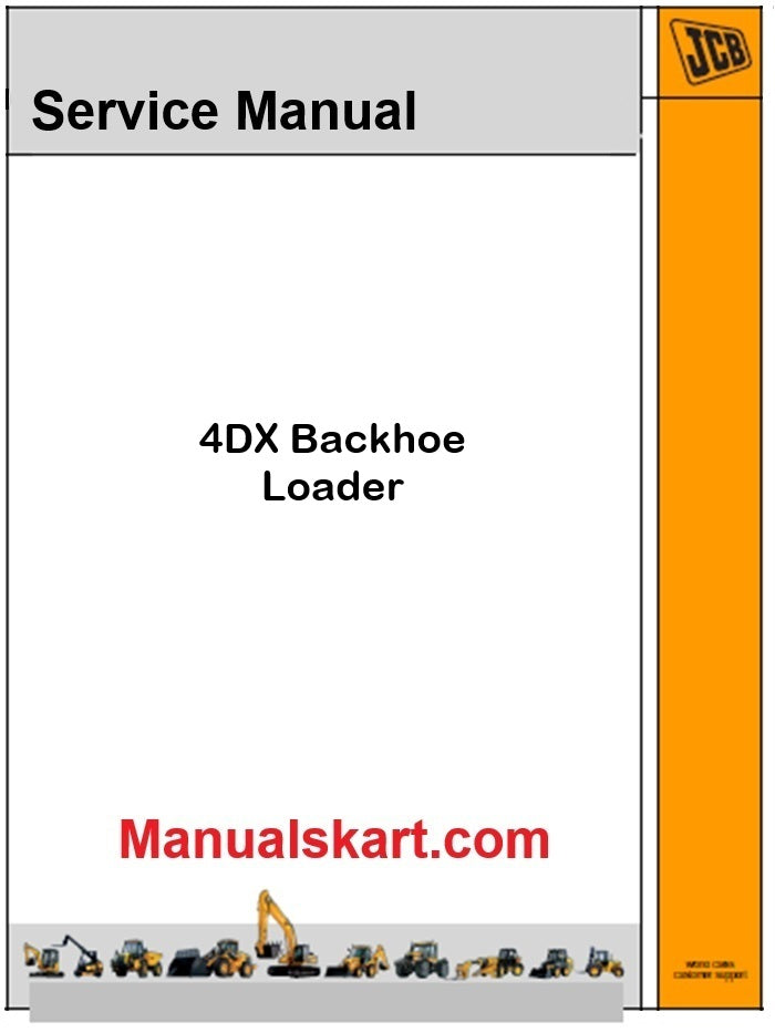 JCB 4DX Backhoe Loader Repair Service Manual PDF